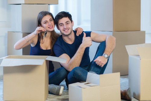 House movers working on a local Merton residential move