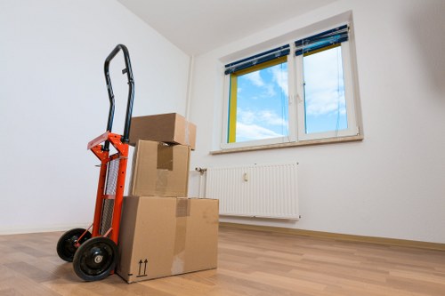 Residential moving help in a Merton street with parking considerations