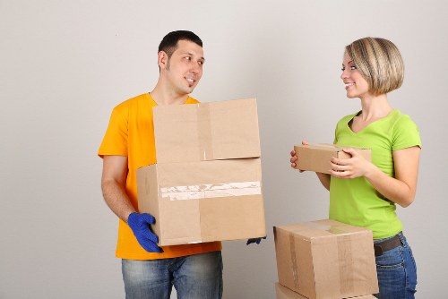 Small home removal service in Merton with boxes and furniture